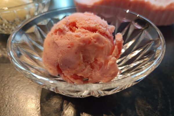 Glace à la fraise (base froide)